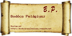 Bodócs Pelágiusz névjegykártya